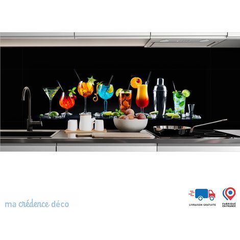 Crédence : Cocktails colorés - Alu composite - 120 - 60 (1/3)