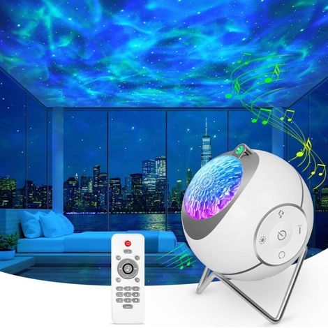 Projecteur Ciel Etoile, Projecteur Galaxie Ciel Etoile Plafond Planetarium Projecteur Lampe Veilleuse Enfant avec Rotation de 360°,Blanc (1/4)