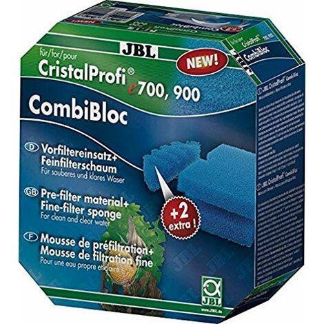 JBL CristalProfi e4/7/900/1 CombiBloc, Set con pastiglie prefiltro e filtri in Schiuma per CristalProfi e (1/3)