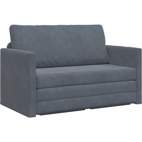 Canapé-lit，Canapé convertible Gris foncé 124 x 204 x 61 cm Velours CFW32455 (1/5)