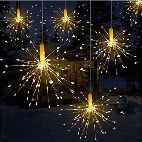 MINKUROW LED-Feuerwerkslicht, LED-Kupferdrahtlicht, wasserdichte ferngesteuerte Weihnachtslichter für Schlafzimmer, Garten, Terrasse, Hochzeit, Party, DIY-Dekoration