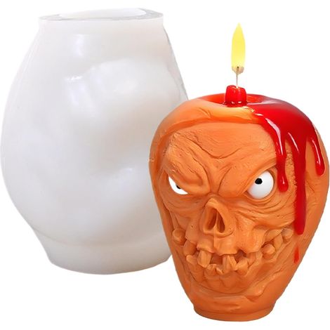 Moules en Résine Halloween - Moules en Silicone pour Savon Démoulage Facile Pour Créations En Résine Époxy Et Plâtre Sur Le Thème D'Halloween (1/5)