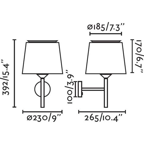 Faro SAVOY - Aplique de pared con pantalla Negro, Verde, E27