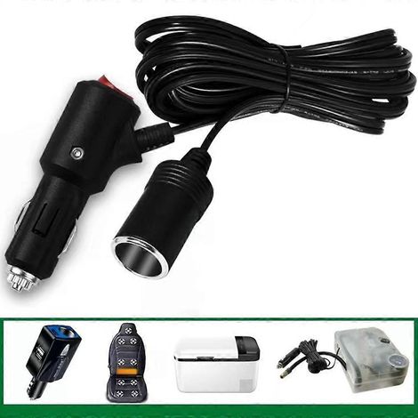 Câble d'extension allume-cigare 12V/24V pour voiture - 200 cm/100 cm/300 cm - 2 m (1/4)