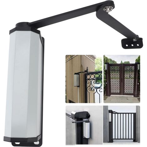 Ouvreur de porte battante automatique 90° – Moteur brushless DC 24V – Bras courbe pour portes jusqu'à 2500mm et 200kg – Sécurité intégrée