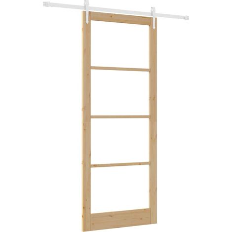 Maison Exclusive - Schiebetür Natur 93 x 232 cm Massivholz Kiefer