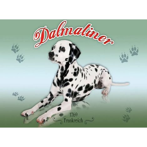 Panneau en bois 30x40 cm, chien dalmatien, 1769, France (1/3)