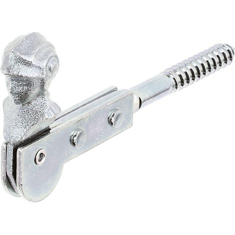 Alberts 314699 Ferma persiane, busto di donna, da avvitare, zincato galvanico, con strato spesso passivato, 129 mm