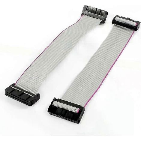 2 Stück 254 mm Rastermaß 20-poliger IDC-Flachbandkabelstecker (Buchse/Buchse) - JXLGV (1/5)
