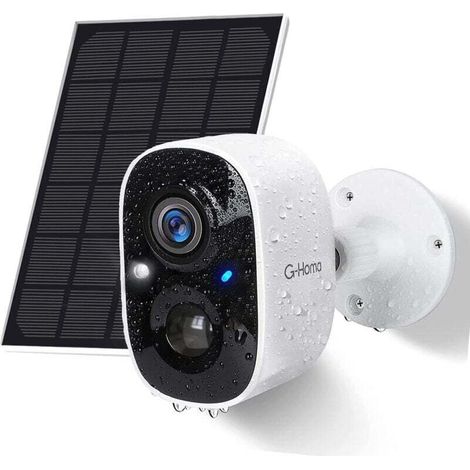 WiFi wireless surveillance camera for exteriors with battery, 1080P IP camera for interiors with color night vision, two-way audio, PIR motion detection, siren, AI detection, IP65 (1/4)