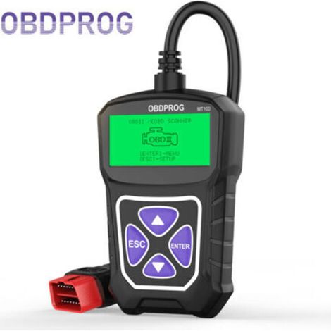OBDPROG MT100 Scanner OBD2 Multifonction - Lecteur de Codes Moteur avec 10 Fonctions de Diagnostic, Affichage des Données en Direct et Test I/M - Outil de Diagnostic Automobile Multilingue pour Tous V (1/4)