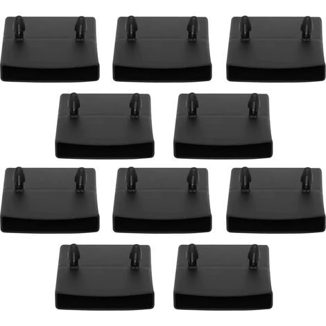 10 x 55 x 10 mm Clip-on Doppellatten-Stützkappen, schwarzer Kunststoff, für Holzbettgestelle und Möbel (1/5)