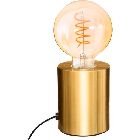 Saba Tischlampe mit goldener Basis, Höhe 10,5 cm, Durchmesser 9 cm