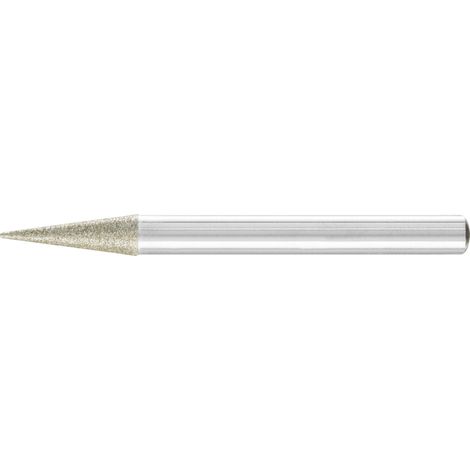 PFERD TOOLS Diamant-Schleifstift Spitzkegel Ø6x15° SchaftØ6 mm D126 (mit.) zum Anfasen/Entgraten/Senken