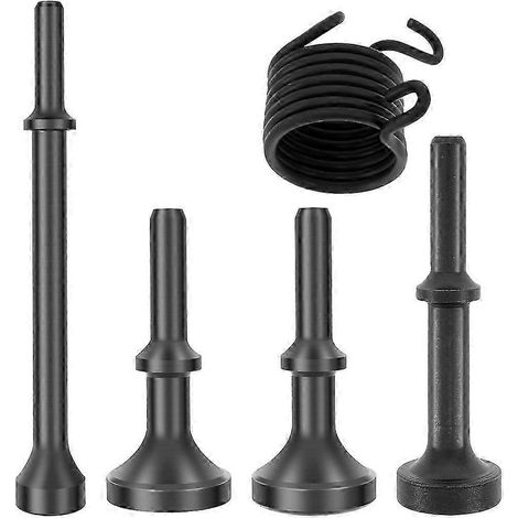 Kit de 5 embouts de lissage pour marteau pneumatique, comprenant un marteau pneumatique avec ressort pour marteaux pneumatiques de 150, 190 et 250 W.