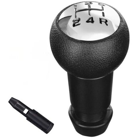 Pommeau de levier de vitesses manuel 5 vitesses pour Peugeot 106 107 207 301 307 308 407 408 508 3008 1007 / pour CITROEN C2 C3 C4 Picasso,Noir et argent (1/5)