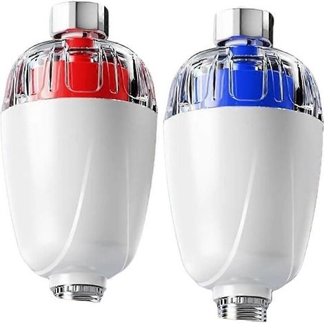 Deux préfiltres pour chauffe-eau électriques, avec un purificateur de robinet en acier inoxydable pour protéger la peau sèche. (1/5)