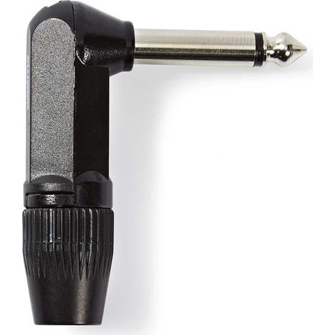 Audio-Stecker  Abgewinkelt  Männlich  Vernickelt  Löten  Kabeleingangsdurchmesser: 8,0 mm  Aluminium  Schwarz  Kunststoffbeutel  1 St.