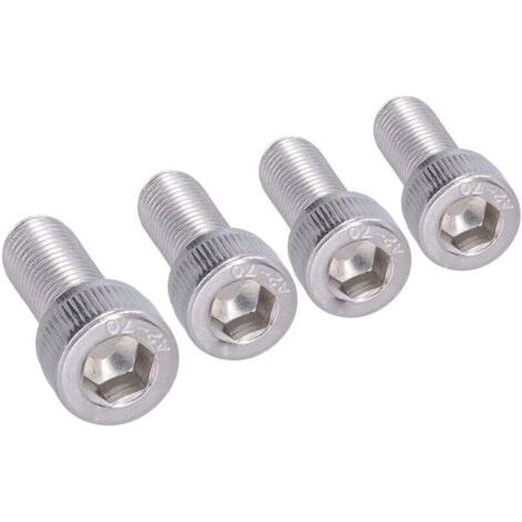 Jeu de 4 vis à tête hexagonale M10, acier inoxydable, 1,25 mm (M1025) (1/4)