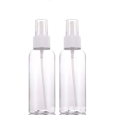 Lot de 2 Flacon Spray Vide 50ml Flacon Vaporisateur en Plastique Rechargeable pour Jardinage Nettoyage Désinfecter (1/4)