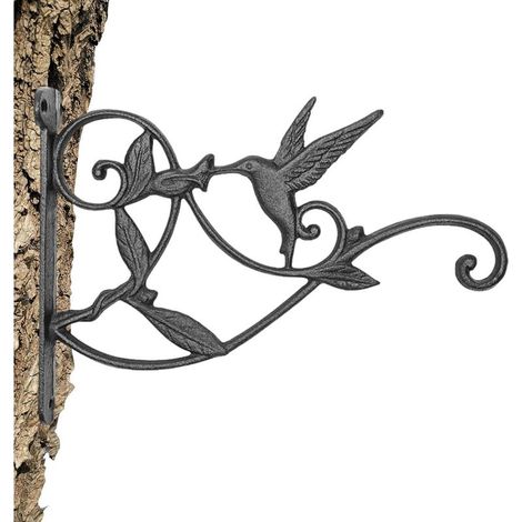 Support de mangeoire pour colibris Crochet pour mangeoire à Oiseaux - Crochet en Fonte Style Vintage, procédé antirouille, Bonne capacité de Charge pour terrasse (1/5)