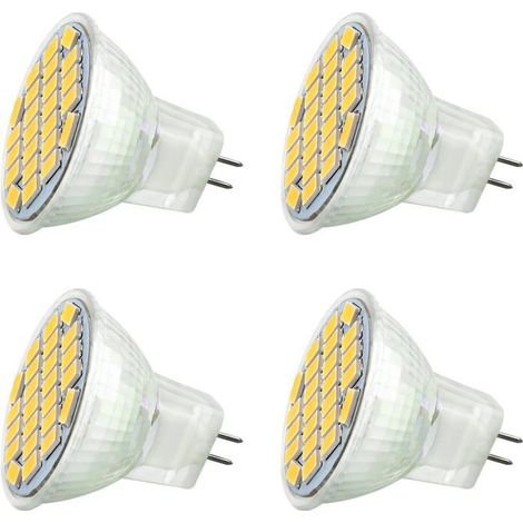 Ampoule LED - MR11 GU4 12V - Blanc Chaud 3000K - 3W - Non-dimmable - 4pcs (1/4)