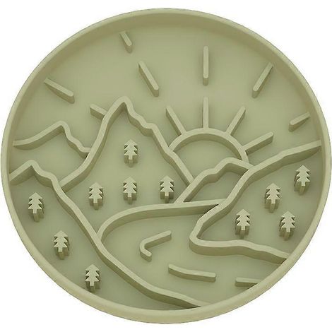 Comedero lento para perros, comedero para mascotas de grado alimenticio antiahogo con patrón de relieve de montaña, antideslizante, resistente al calor, apto para lavavajillas para golosinas y agua, r (1/5)
