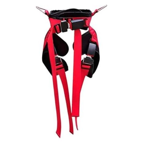 Sicherheitsgurt für Trampolin – 100 cm, Extremsportzubehör, Trampolin, verstellbarer Kindergurt für Radfahren, Laufen, Wandern, Outdoor-Training und Heimfitness, Rot, Größe M (1/5)