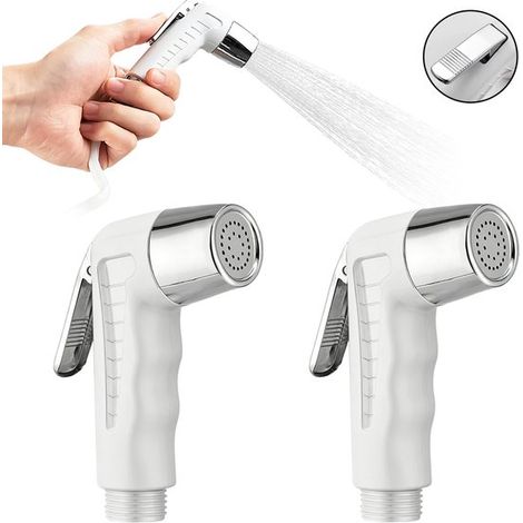 Set di 2 soffioni doccia per camper e barche – Doccette a mano con pulsante on/off – Risparmio idrico, resistenti e antiruggine – Design ad alta pressione – Adatti per camper, bagni, servizi igienici (1/5)