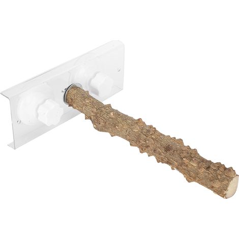 Tige debout en bois Portable pour perroquets d'extérieur, perchoir de douche pour oiseaux de compagnie de 25CM avec ventouse (1/5)