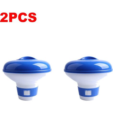 Accessoires de piscine (2 pièces) Distributeur flottant de chlore et de brome pour piscine et spa. (1/5)