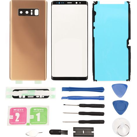 Kit de réparation pour Samsung Galaxy Note 8 avec verre avant et dos en or - Remplacement complet écran et coque arrière (1/5)