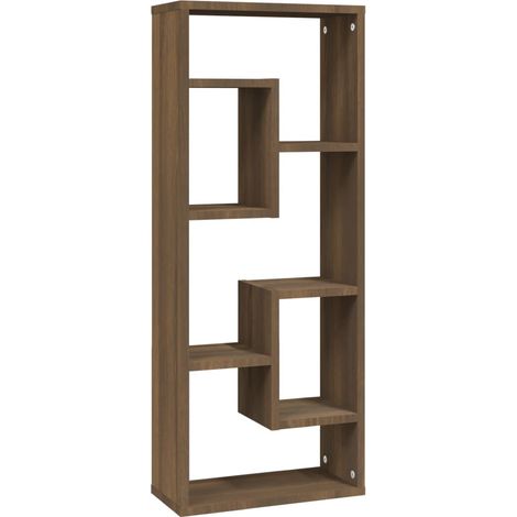 Wall Shelf Brown Oak 36x16x90 cm Engineered Wood vidaXL