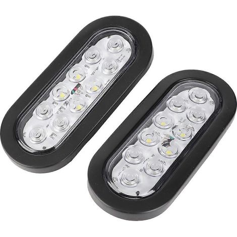 Stück 10-LED-Seitenmarkierungsleuchten, 6 Zoll, oval, IP67 wasserdicht, Aufputzmontage, für LKW-Anhänger