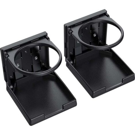 2PCS Universel Réglable Pliant Coupe Porte gobelets Noir Voiture Porte-Boissons Boîtes Étanches en Plastique Titulaires Portable 7.5 CM Diamètre pour Voiture Camion Bateau Van