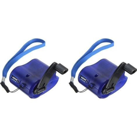 Chargeur d'urgence USB à manivelle pour téléphone portable MP4, générateur de manivelle pour l'extérieur, chargeur d'urgence avec port USB, alimentation manuelle extérieure (1/5)