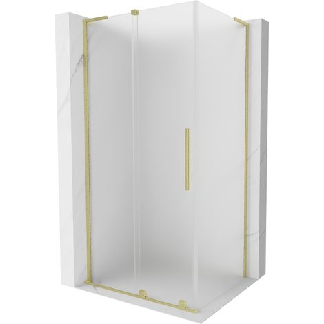 Mexen Velar L cabine de douche coulissante 100 x 85 cm, givre, or brossé - 871-100-085-33-55 (1/5)