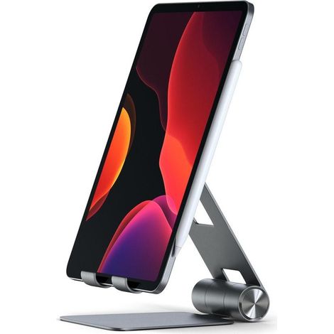 Satechi R1 Aluminium Scharnierhalter Faltbarer Ständer - Faltbarer Aluminiumständer für MacBook/iPad (Space Grau) (1/5)