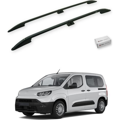TURTLE kompatibel mit Toyota Proace City 2019-2025 / Kurze Version Dachreling Crown Schwarz (1/5)