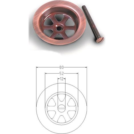 Gattinara ramata d.80x52 mm completa di vite tgs M6x60 438100RM80