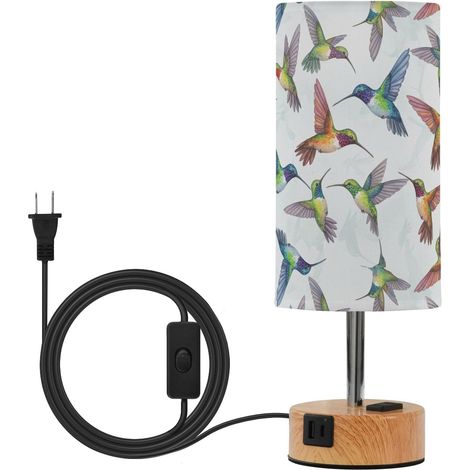 JUNZAN Lampe de table tactile colorée en forme colibri avec ports (1/5)