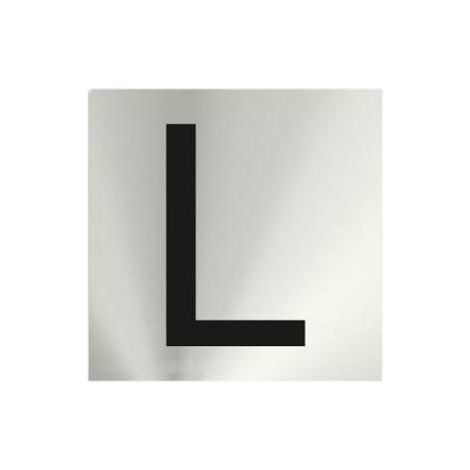 Señal informativa adhesiva por letras (L) de 0'8mm 50 x 50 mm acero inoxidable SEKURECO (1/2)