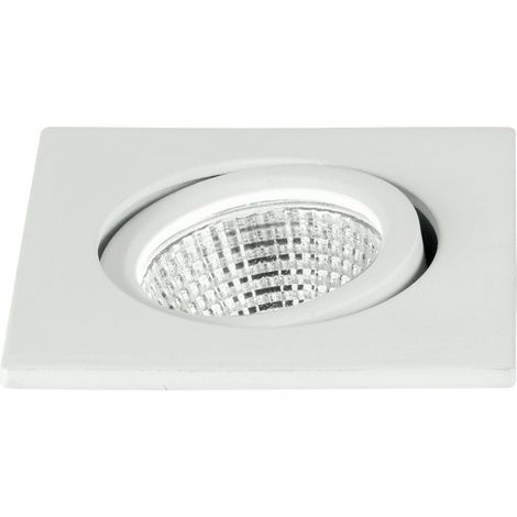 "Faretto ad incasso LED POLARIS quadrato orientabile in alluminio bianco 3W 4000K (luce naturale)"