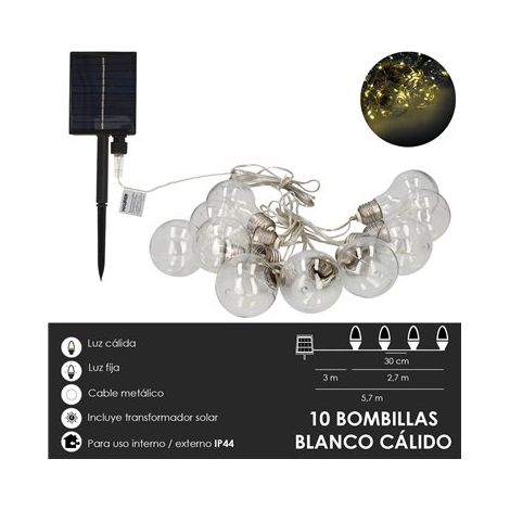 NATALE - 10 LAMPADINE MICROLED BATTER SOLARE L.CALDA INT/EST-SC. MAURER (1/4)