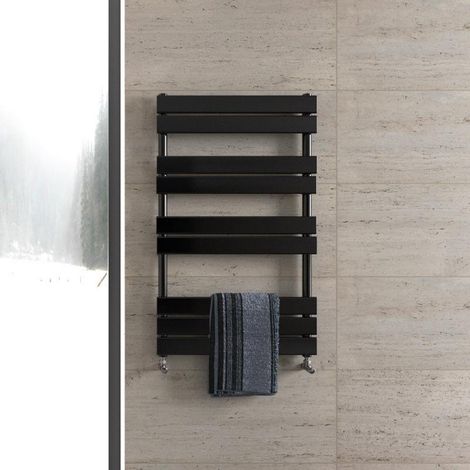 Biubiubath Flat Panel Towel Rail Radiator 1000x600mm Black