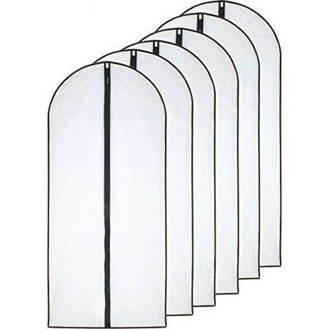 Mottensichere Kleidersäcke 60x140cm Schwarze Seite für Winterkleidung und lange Mäntel (6er-Pack)