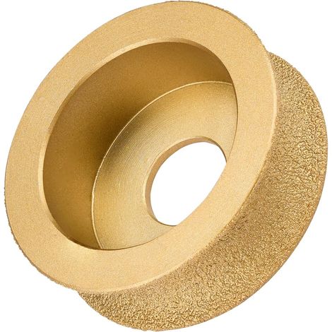 Meule diamantée de profilage de 75 mm (épaisseur 20 mm) à bord arrondi, adaptée au carrelage, au granit, au marbre et à la pierre reconstituée. (1/5)