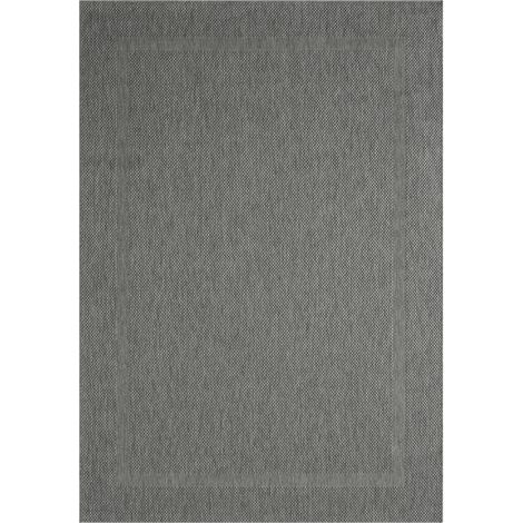 Tapis extérieur kilim 120x170 gris rectangle SQUAREXT (1/5)