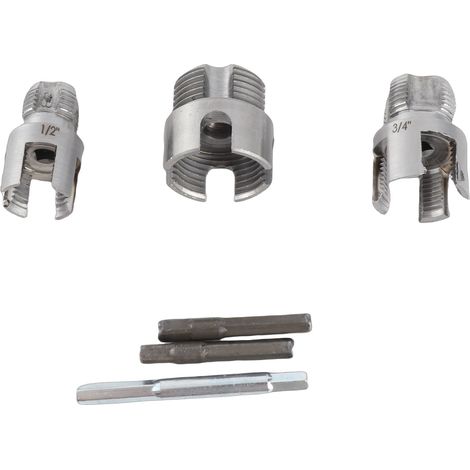Ortviai Taraudeuse Pipe Intérieure/Extérieure pour PVC – Embase Hexagonale 6,4 mm, Filetages G1/2, G3/4, G1, Acier Rapide (1/3)