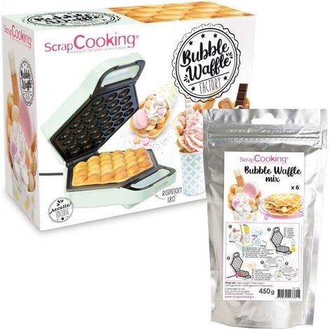 Machine à Bubble Waffle et préparation pour gaufres 450 g